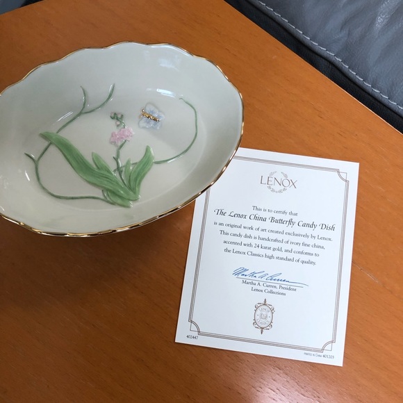 Lenox Butterfly Candy Dish vintage - Picture 7 of 9